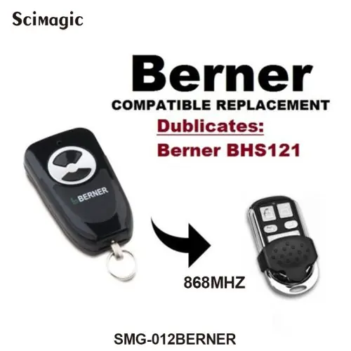 Image de Ouvre-Porte de Garage Berner 868MHz - Compatible BHS121, BHS221, BHS140