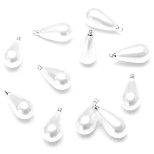 Image de Pendentifs Imitation Perle Goutte - 20 Pièces pour Bricolage Bijoux