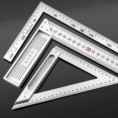 Bild von Präzises 90°-Dreieck-Lineal aus Aluminium – Ideal für Holz- und Metallbearbeitung