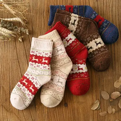 Image de Chaussettes Kawaii Noël - Cadeau Mignon & Chaud