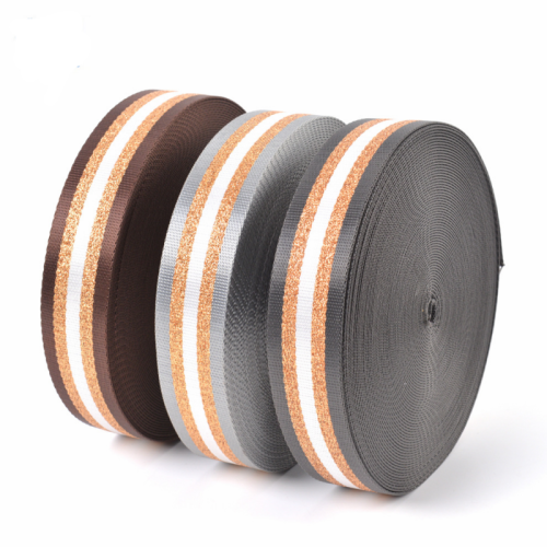 Imagen de Correa Metálica Dorada y Plateada de 1.5 Pulgadas de Ancho y 3 Metros para Correas de Bolso, Ideal para Proyectos de Manualidades DIY