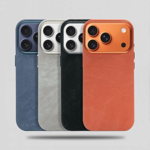 Afbeelding van Luxe Fiber Leather Hoesje met MagSafe voor iPhone