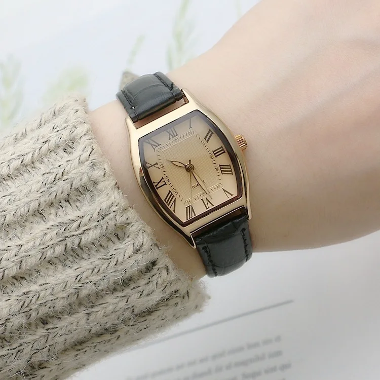 Imagen de Reloj de Pulsera Vintage para Mujer - Estilo Retro con Correa de Cuero