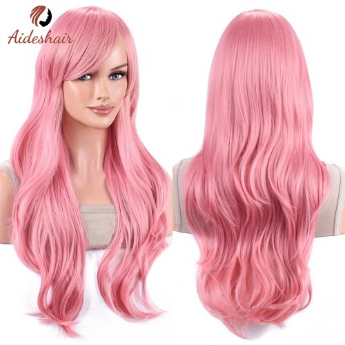 Imagen de Peluca Sintética de Moda con Pelo Rizado y Ondulado, Resistente al Calor, Disponible en 28 y 70 cm, Ideal para Cosplay y Estilo Diario, Incluye Gorro Gratis