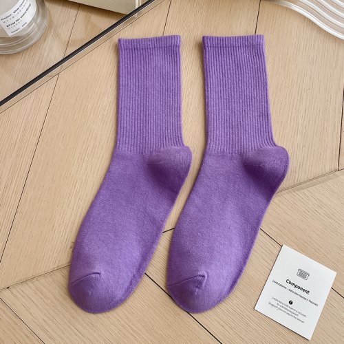 Zdjęcie Modne Skarpety Unisex – 40 Kolorów, Bawełna Czesana