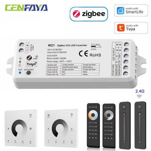 Image de Dimmer LED RF 2.4G pour Bande Lumineuse RGBW