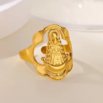 Image de Bague Fleur Or Élégante - Bijou Femme Tendance