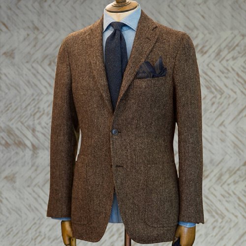 Afbeelding van Stijlvolle Bruine Blazer voor Heren – Perfect voor Feesten & Bruiloften