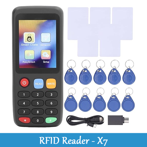 Immagine di Lettore RFID X7 Smart con Duplicatore di Chip IC, Clonatore di Tag 125kHz e 13.56MHz, Programmatore NFC per Badge e Token