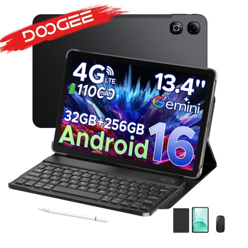 Zdjęcie Tablet PC Doogee Tab G6 Max z Androidem, 16 GB RAM, 256 GB pamięci, ekran 13,4 cala, bateria 11000 mAh, Ultra-cienki 7,7 mm, obsługę Widevine L1 i Gemini AI
