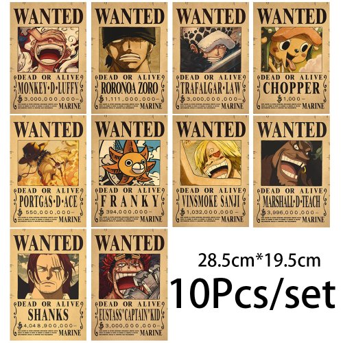 Afbeelding van Anime Poster Set - Luffy & Zoro Vintage Wanddecoratie