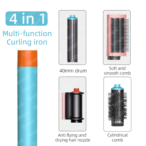 Image of Tinsol 6 in1 Detachable with Comb AttachmentBlow DryerWith Comb for Voluminous Styles - Achieve Salon-Like Results at Home
