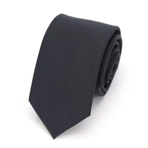Image de Cravate Noire Slim - Élégance & Confort