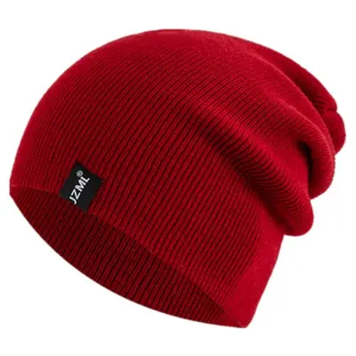 Image de Bonnet Tricoté Multicolore avec Lettre - Unisexe