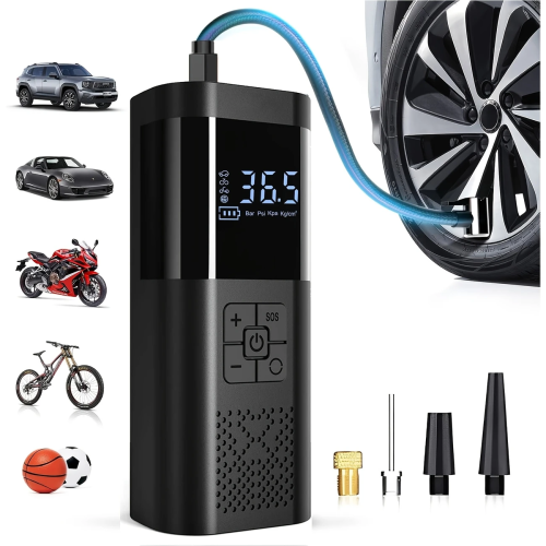 Draagbare Auto Luchtcompressor 3X Sneller 150PSI Draadloze Bandenpomp met Digitale Gauge voor Auto Motor Fiets Luchtpomp