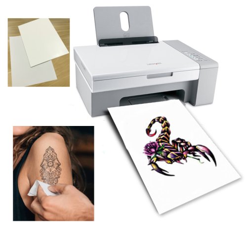 Afbeelding van Natuurlijke Tijdelijke Tattoo Papier voor Inkjet Printer – 10 Sets DIY Gepersonaliseerde Afbeelding Transfer Sheet voor Huid