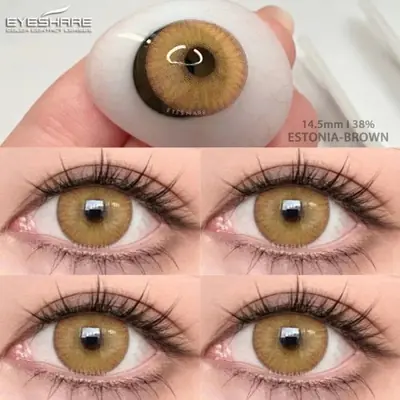Image de Lentilles de Contact Colorées - Yeux Verts & Bruns