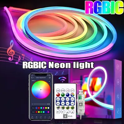 Image de Bande LED RGB Flexible Étanche avec Télécommande Bluetooth