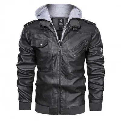 Image de Veste Biker en Cuir Faux Double Fermeture Éclair