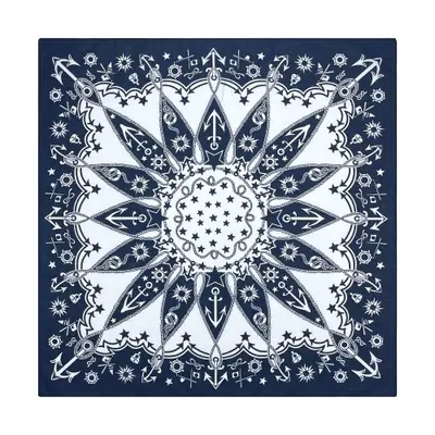 Image de Bandana Coton Bleu Marine - Style Hip Hop & Équitation