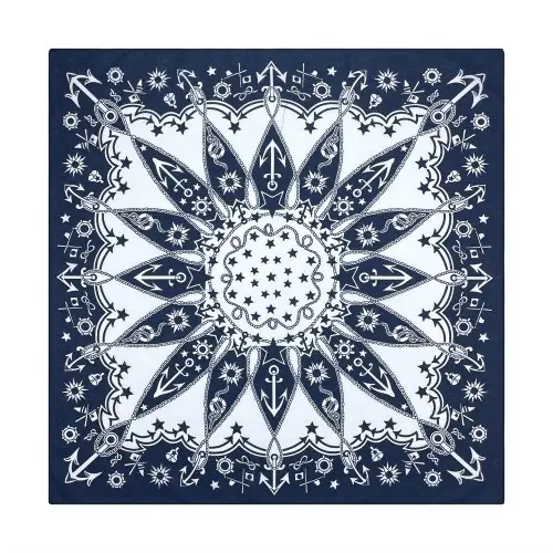Image de Bandana Coton Bleu Marine - Style Hip Hop & Équitation