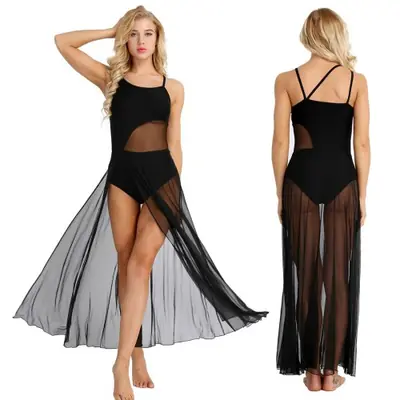 Image de Robe de Danse Moderne Transparente - Justaucorps Élégant 2025