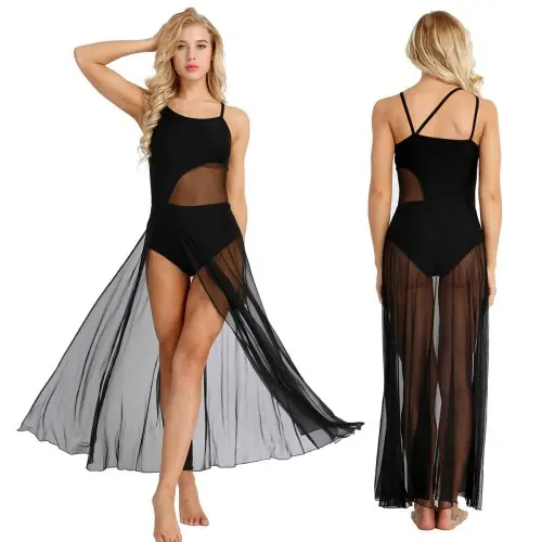 Image de Robe de Danse Moderne Transparente - Justaucorps Élégant 2025