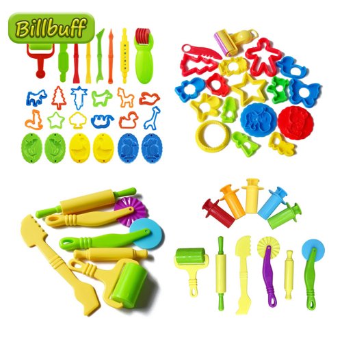Zdjęcie Gorąca sprzedaż DIY Slime Play Dough Narzędzia Akcesoria Plastelina Forma Modelowanie Glina Zestaw Slime Plastikowy Zestaw Frezy Formy Zabawka dla dzieci