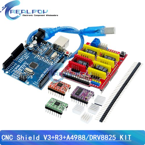 Image de Kit CNC Shield V3 pour Arduino - Pilote DRV8825/A4988