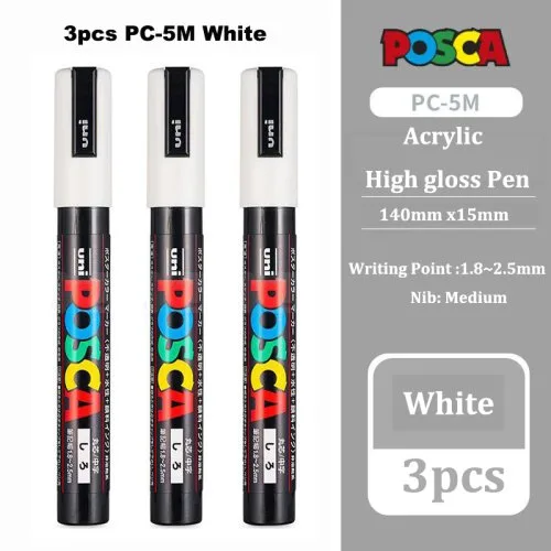 PC-5M 3pcs blanco