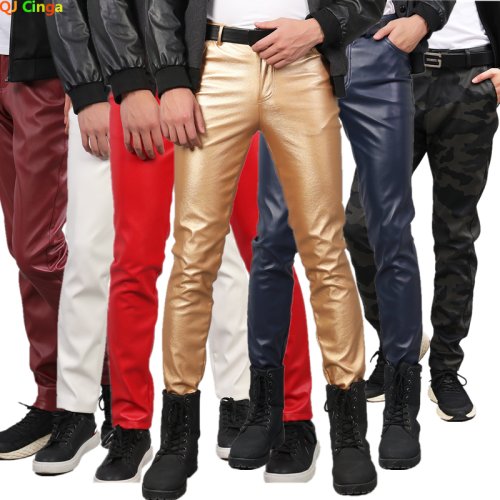 Image de Pantalon Homme Cuir PU Slim 2024