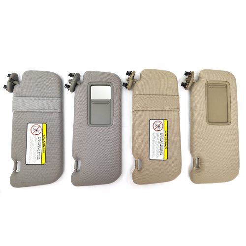 Afbeelding van Voor Toyota Auris Corolla 2008-2013 Auto-interieur Zonneklep met Spiegel Beige Grijs Zonnescherm Links Rechts Bestuurder passagierszijde