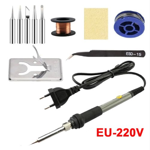 Imagen de Soldador eléctrico multikit de temperatura ajustable, 220V, 60W, estación de Reparación de soldadura...