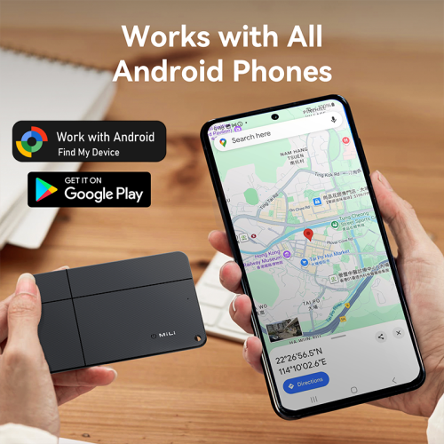 Bild von Ultradünne Smart-Tracking-Brieftasche mit Anti-Verlust-Funktion, GPS-Standortverfolgung und Google Find My Device Kompatibilität für Android-Geräte – Wireless Charging & Sicherheit im Alltag