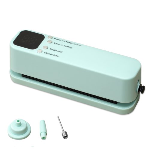 Immagine di Macchina per Sigillare Sottovuoto Portatile Mini Sigillatrice per Alimenti Wireless Ricaricabile tramite USB con Sacchetti di Plastica Inclusi – Sigillatrice Automatica per Conservazione degli Alimenti