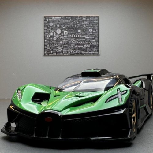 Afbeelding van 1:32 Bugatti Bolide Legering Sportauto Model - Speelgoed Simulatie Diecast Metaal Voertuig met Geluid en Licht, Trekdecoratie, Ideaal Geschenk voor Jongens