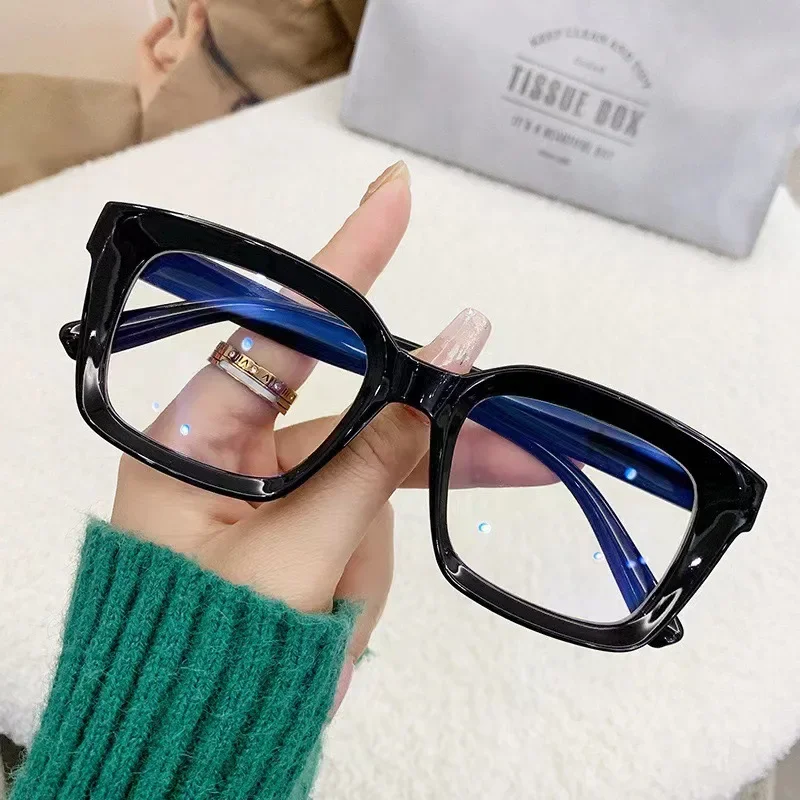 Imagen de Gafas de Protección contra Luz Azul para Mujer con Montura Grande, Estilo Vintage, Ideal para Ordenador, Montura Completa y Lentes Transparentes