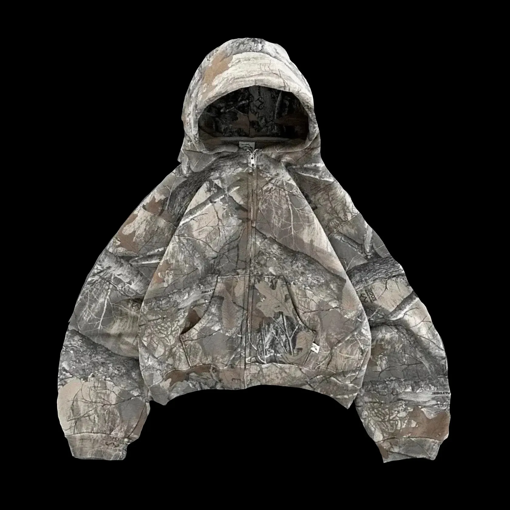 Bild von Übergroßer Camouflage Hoodie – Streetwear mit Blatt-Print