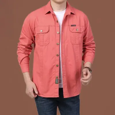 Image de Chemise Cargo Homme 100% Coton - Grande Taille 6XL