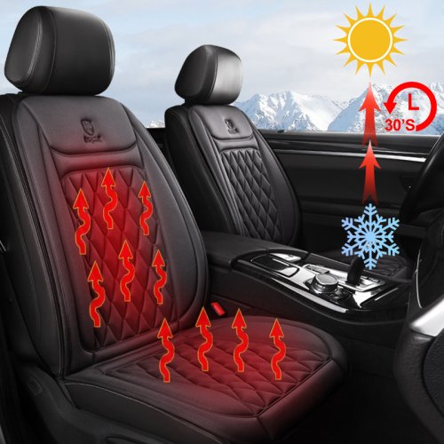 Immagine di Coprisedile Riscaldato Auto 12V/24V - Calore Rapido e Comfort