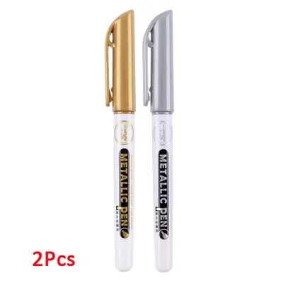 Image de Stylos Marqueurs Métalliques Or & Argent - Idéaux pour Résine Époxy