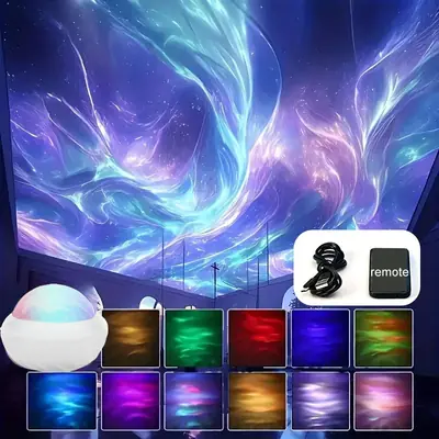Image de Projecteur Lumière du Nord RGB - Ambiance Étoilée