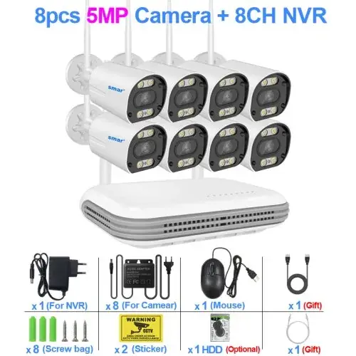 8CH NVR 8 Cams 5MP