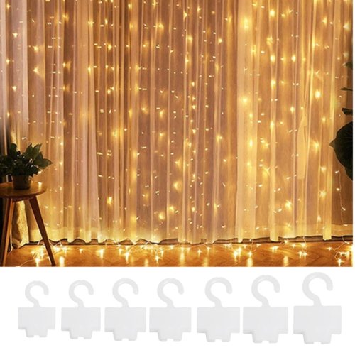 Imagen de Ganchos de luz para cortina, decoración navideña para el hogar, ganchos de luz de cadena, accesorios de luz de utilidad para el hogar, 10/20/40 Uds., 2021