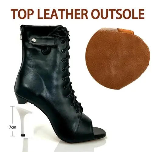 Image de Chaussures de Danse Salsa Noires à Talons Hauts