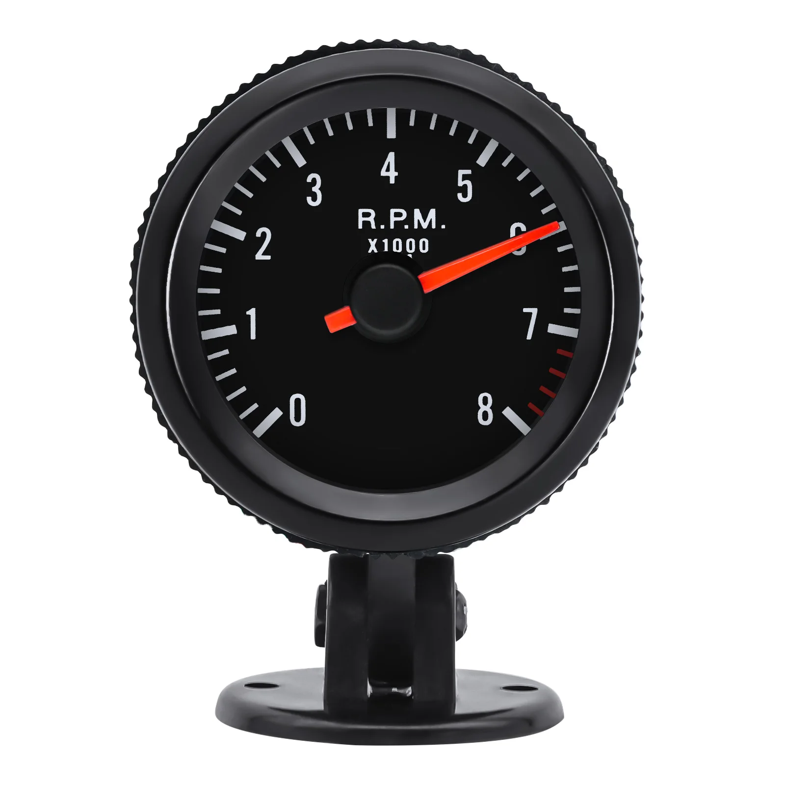 Afbeelding van 52mm Auto Toerenteller met LED-Verlichting, 0-8000 RPM, Geschikt voor 12V Auto's en Motorfietsen - Accuraat Tachometer voor 1-8 Cilinders