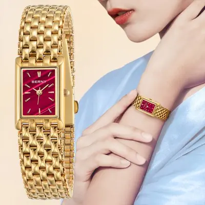 Image de Montre de Couple Luxe Or - Élégante & Étanche
