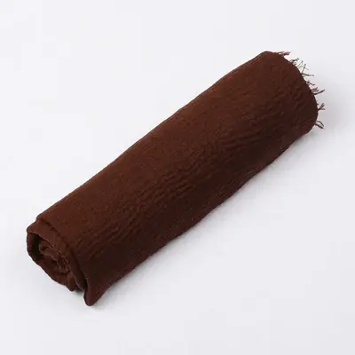 Image de Écharpe Longue en Coton Lin - Couleur Bonbon