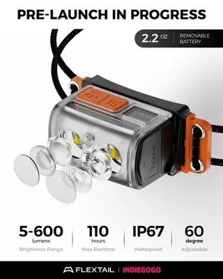 Image de Flextail Tiny Helio 600Z - Lampe Frontale Ultra-Légère