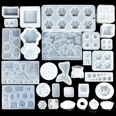 Image de Résine UV Transparente 100g + Moules - Idéale pour Bijoux Artisanaux